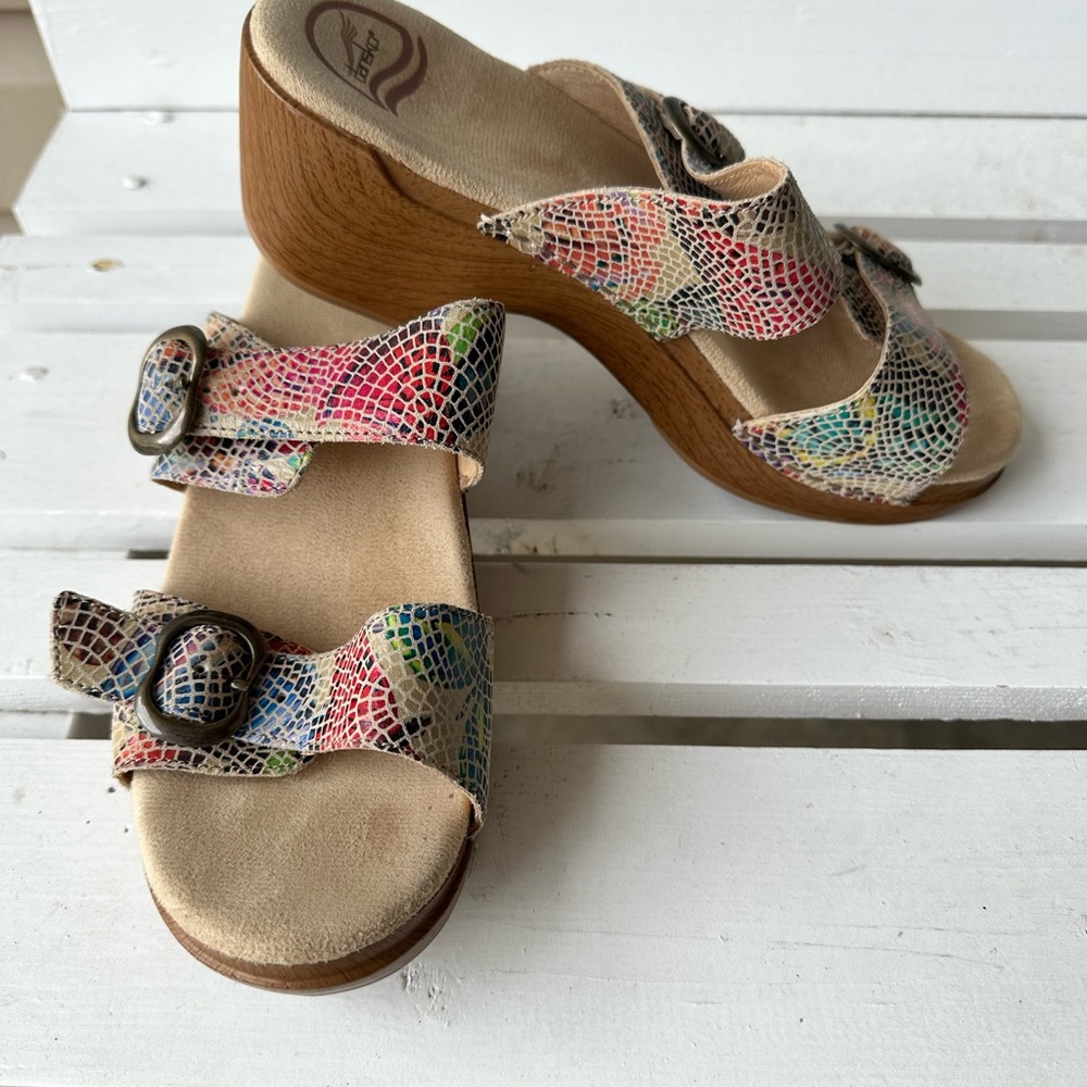 Dansko Multi-Color Sandals In Size 40 - image 2